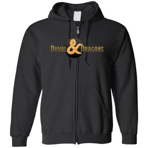 Duval & Dragons Unisex Zip Hoodie - Black / S