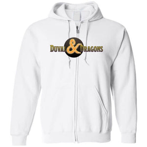 Duval & Dragons Unisex Zip Hoodie - White / S