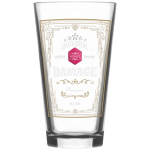 Emotional Damage Distilled Roleplay 16oz Pint Glass - Drinkware