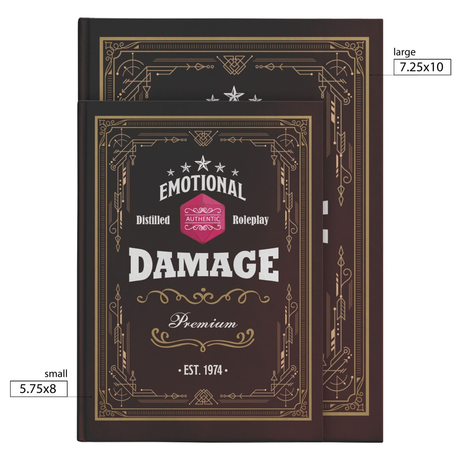 Emotional Damage Distilled Roleplay Hardcover Journal - Large - Office