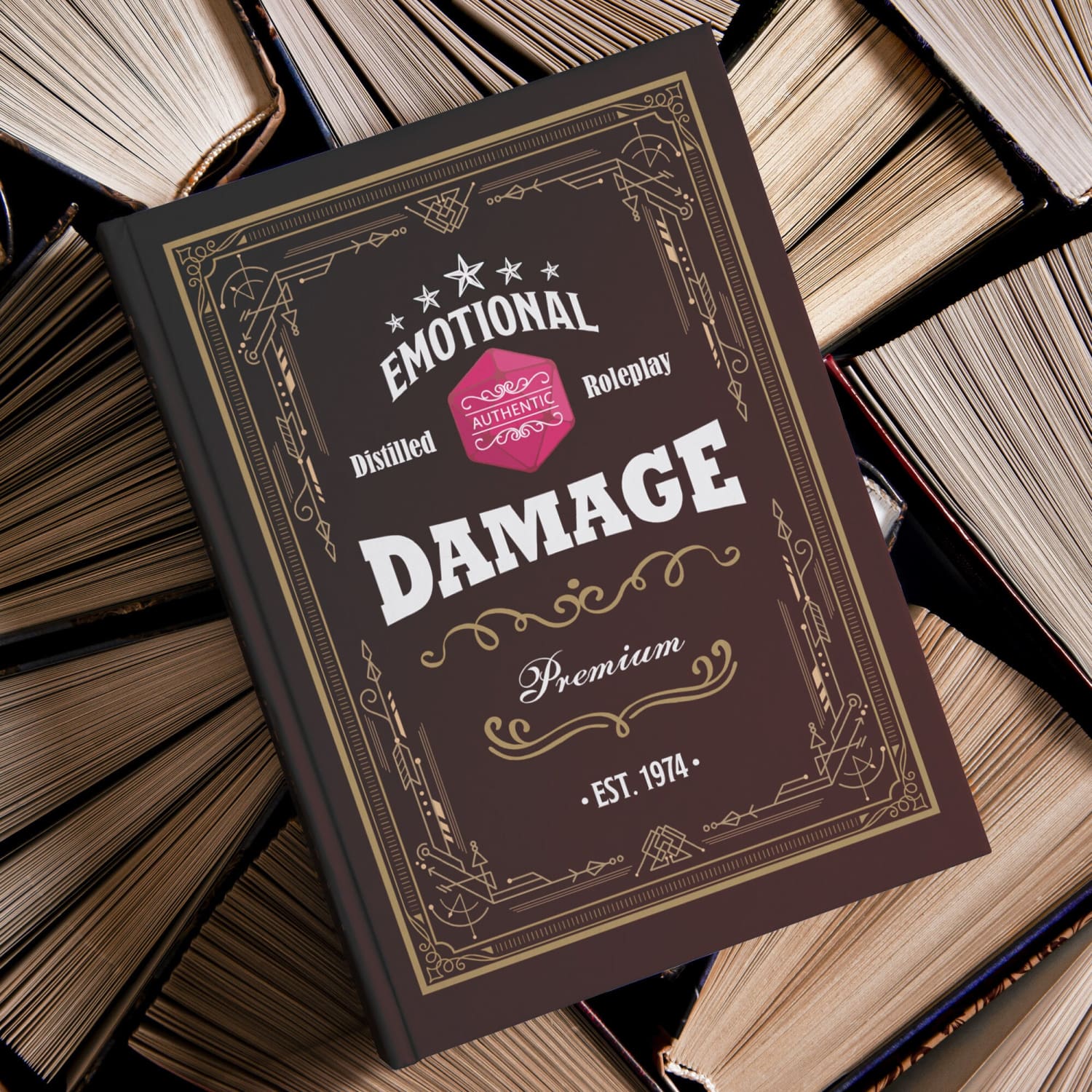 Emotional Damage Distilled Roleplay Hardcover Journal - Office