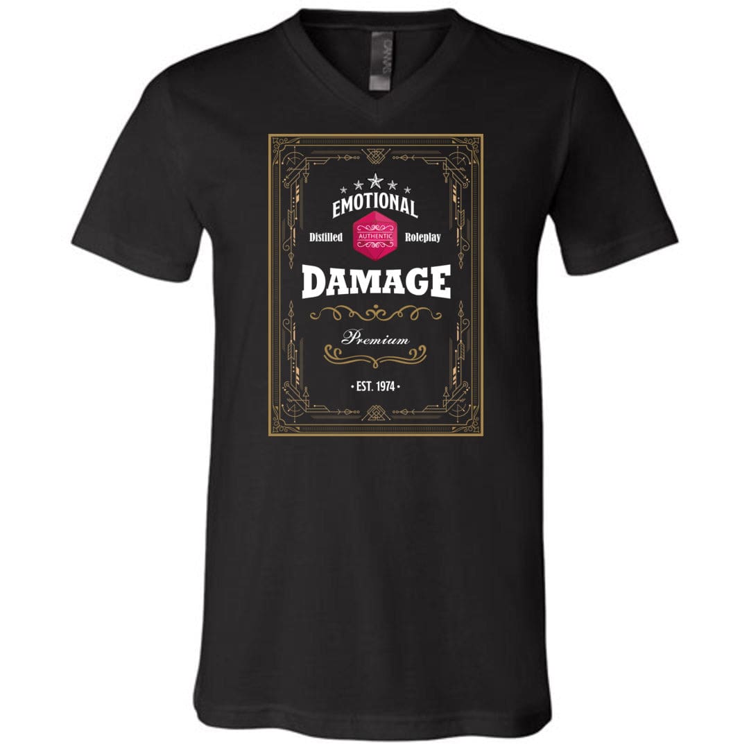 Emotional Damage Distilled Roleplay Unisex Premium V-Neck Tee - Black / S