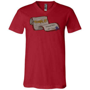 Eulalia 5E Logo Unisex Premium V-Neck Tee - Canvas Red / S