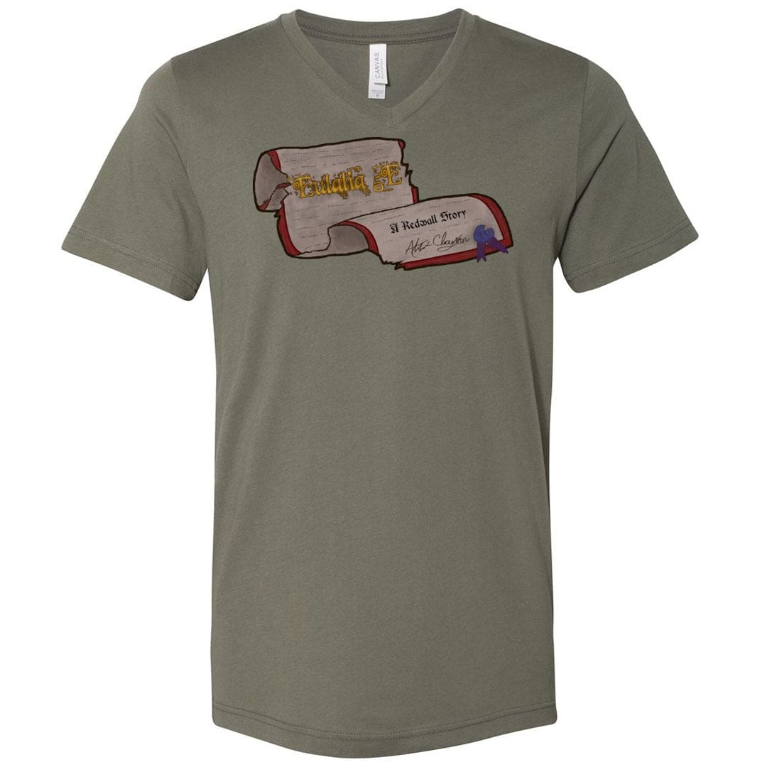 Eulalia 5E Logo Unisex Premium V-Neck Tee - Military Green / S