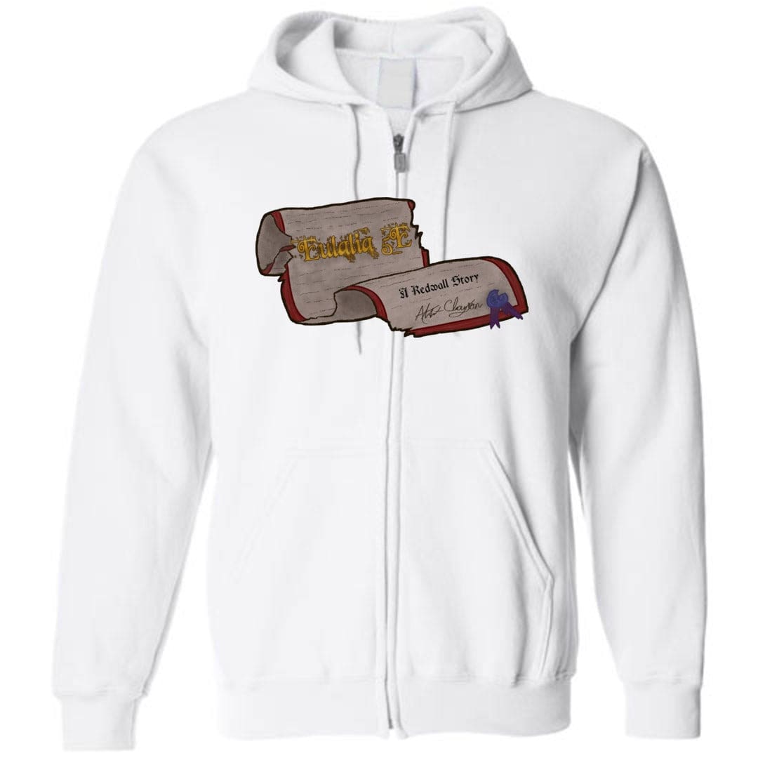 Eulalia 5E Logo Unisex Zip Hoodie - White / S