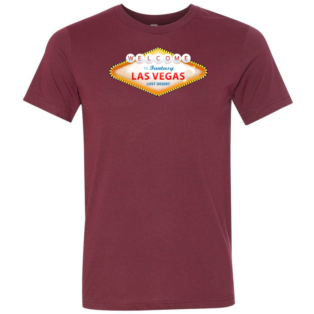 Fantasy Las Vegas Sign Unisex Premium Tee - Heather Cardinal / XS