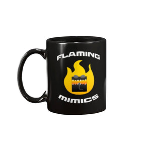 Flaming Mimics 11oz Coffee Mug - Black / 11OZ - SoMattyGameZ