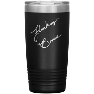 Flanking Bonus Logo 20oz Vacuum Tumbler - Black - Tumblers