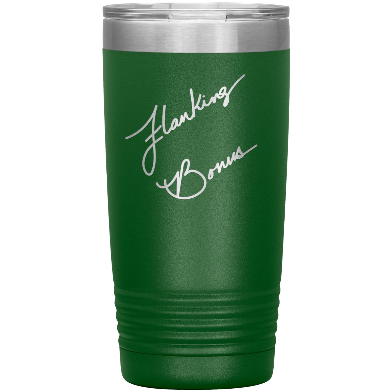 Flanking Bonus Logo 20oz Vacuum Tumbler - Green - Tumblers