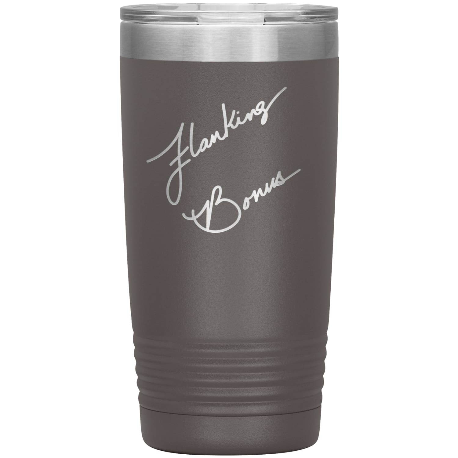 Flanking Bonus Logo 20oz Vacuum Tumbler - Pewter - Tumblers