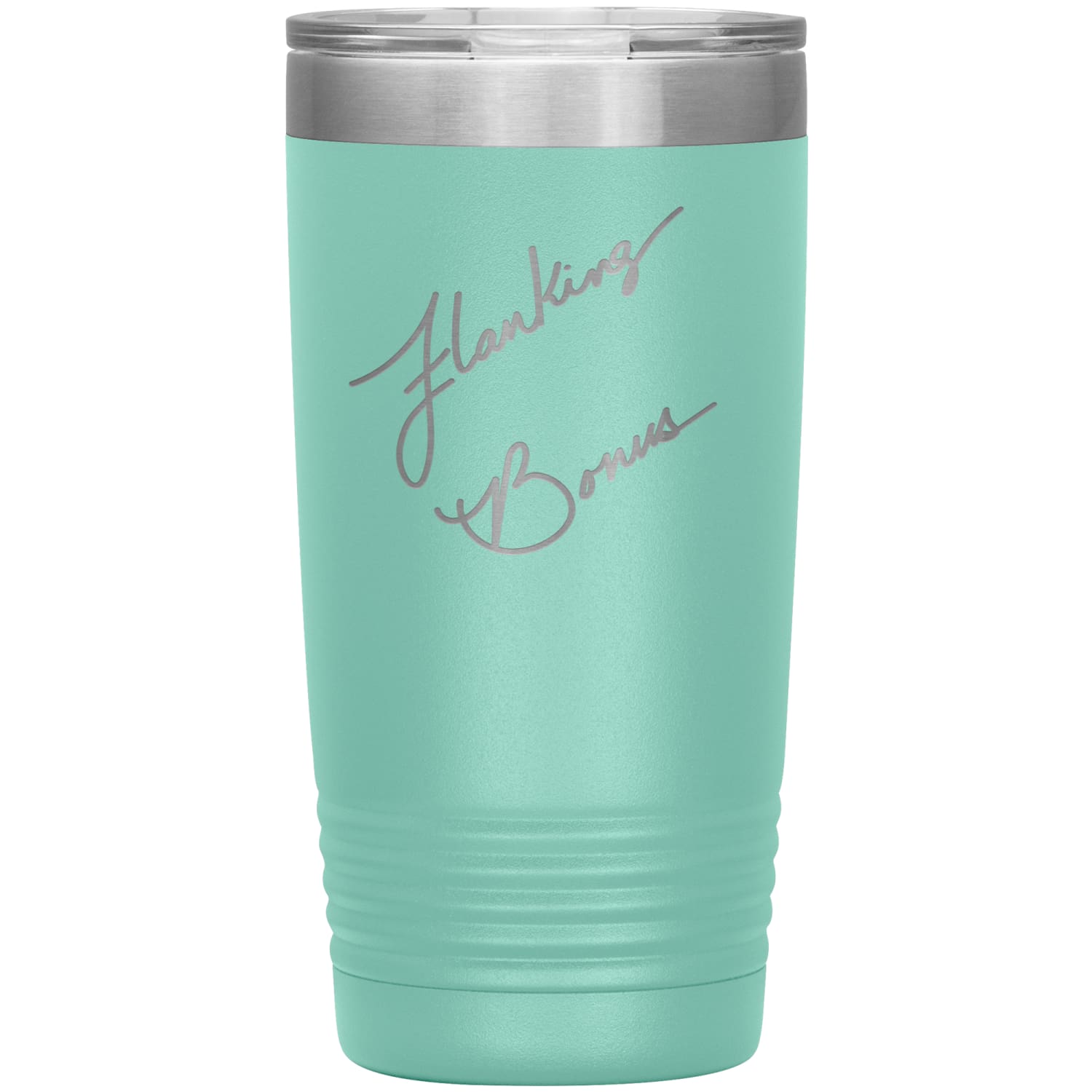 Flanking Bonus Logo 20oz Vacuum Tumbler - Teal - Tumblers
