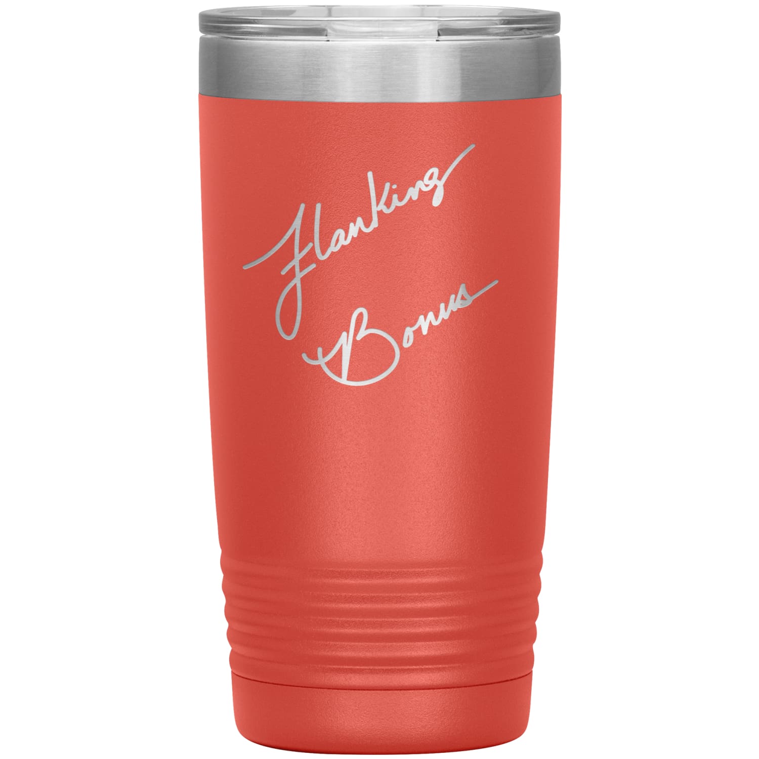 Flanking Bonus Logo 20oz Vacuum Tumbler - Coral - Tumblers