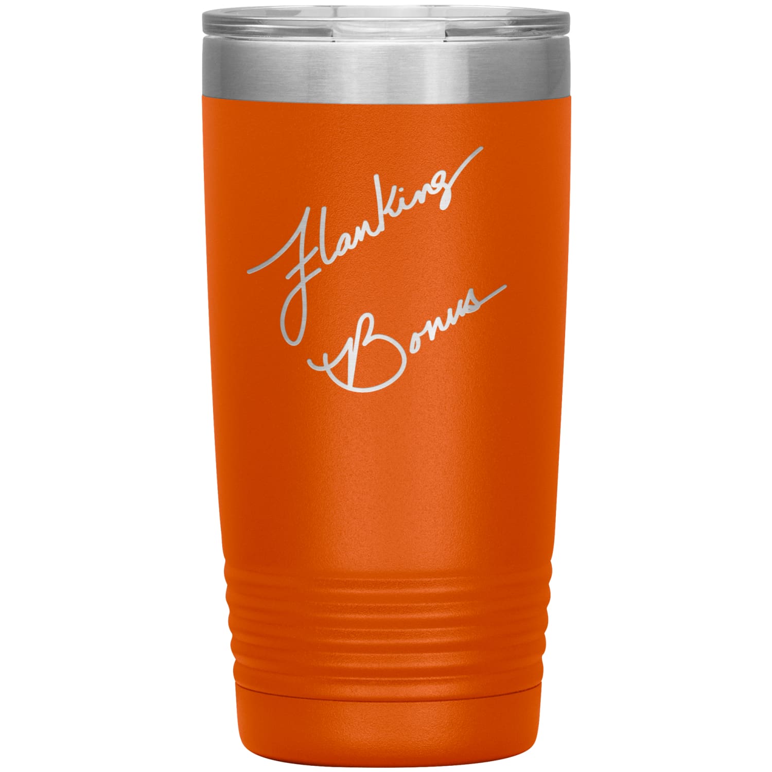 Flanking Bonus Logo 20oz Vacuum Tumbler - Orange - Tumblers
