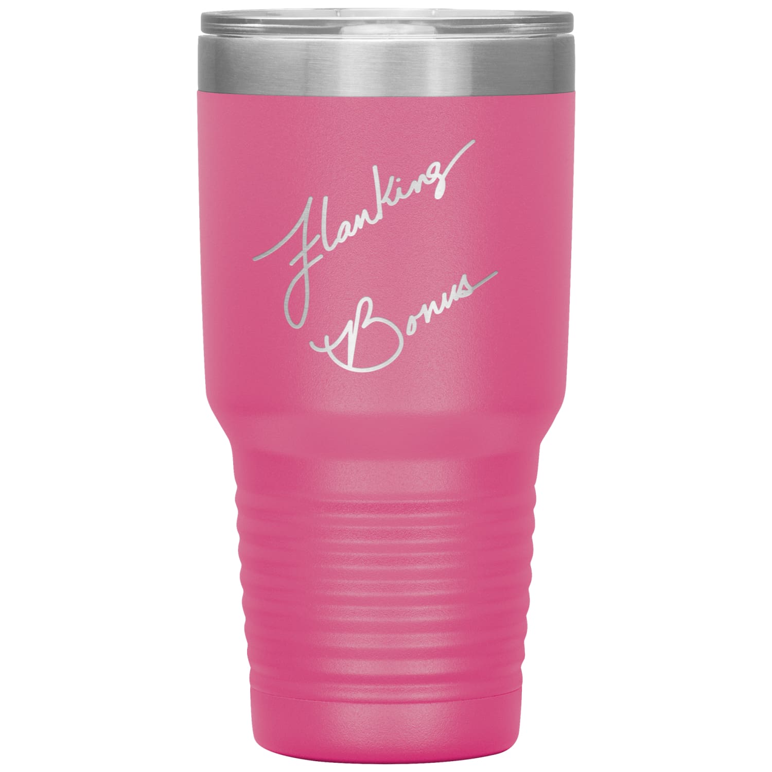 Flanking Bonus Logo 30oz Vacuum Tumbler - Pink - Tumblers