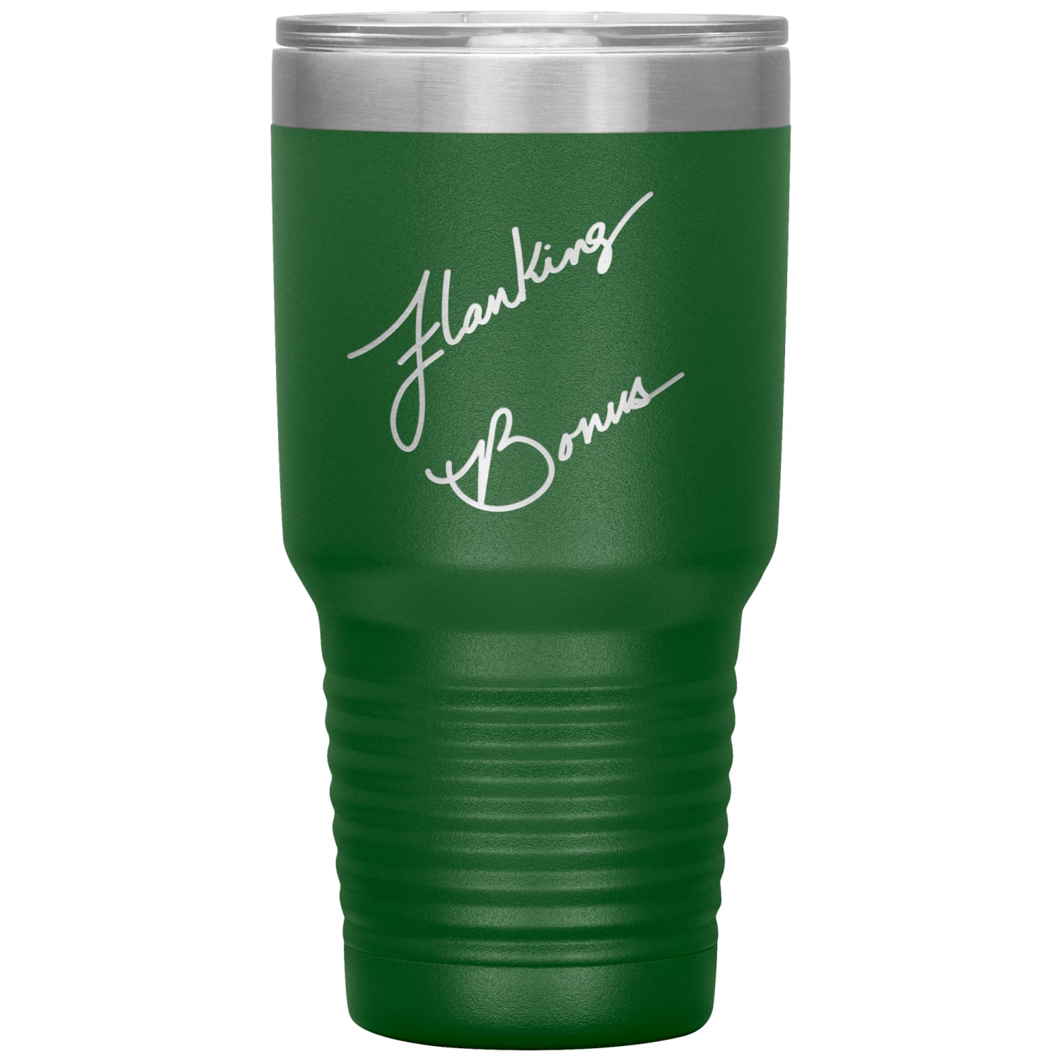 Flanking Bonus Logo 30oz Vacuum Tumbler - Green - Tumblers