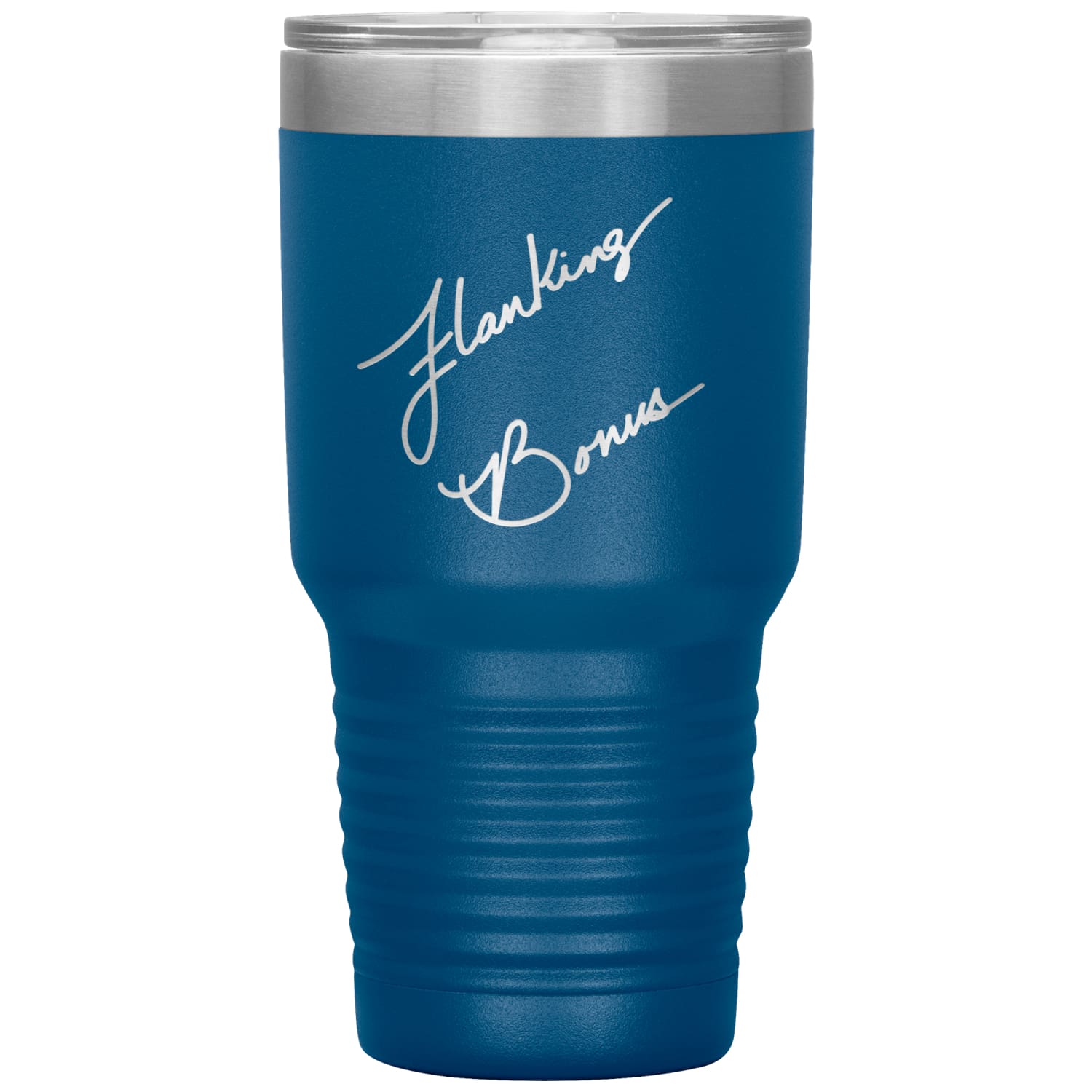 Flanking Bonus Logo 30oz Vacuum Tumbler - Blue - Tumblers