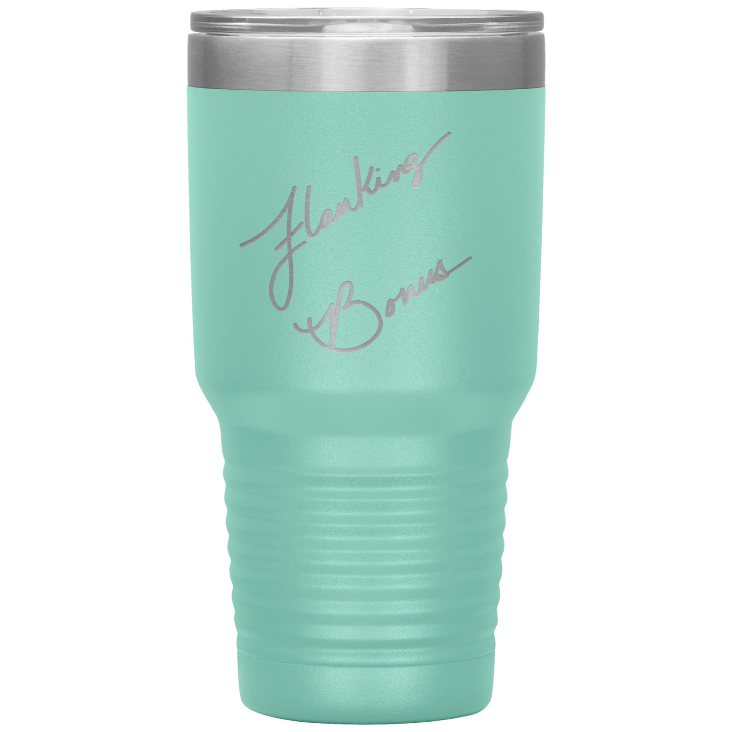Flanking Bonus Logo 30oz Vacuum Tumbler - Teal - Tumblers