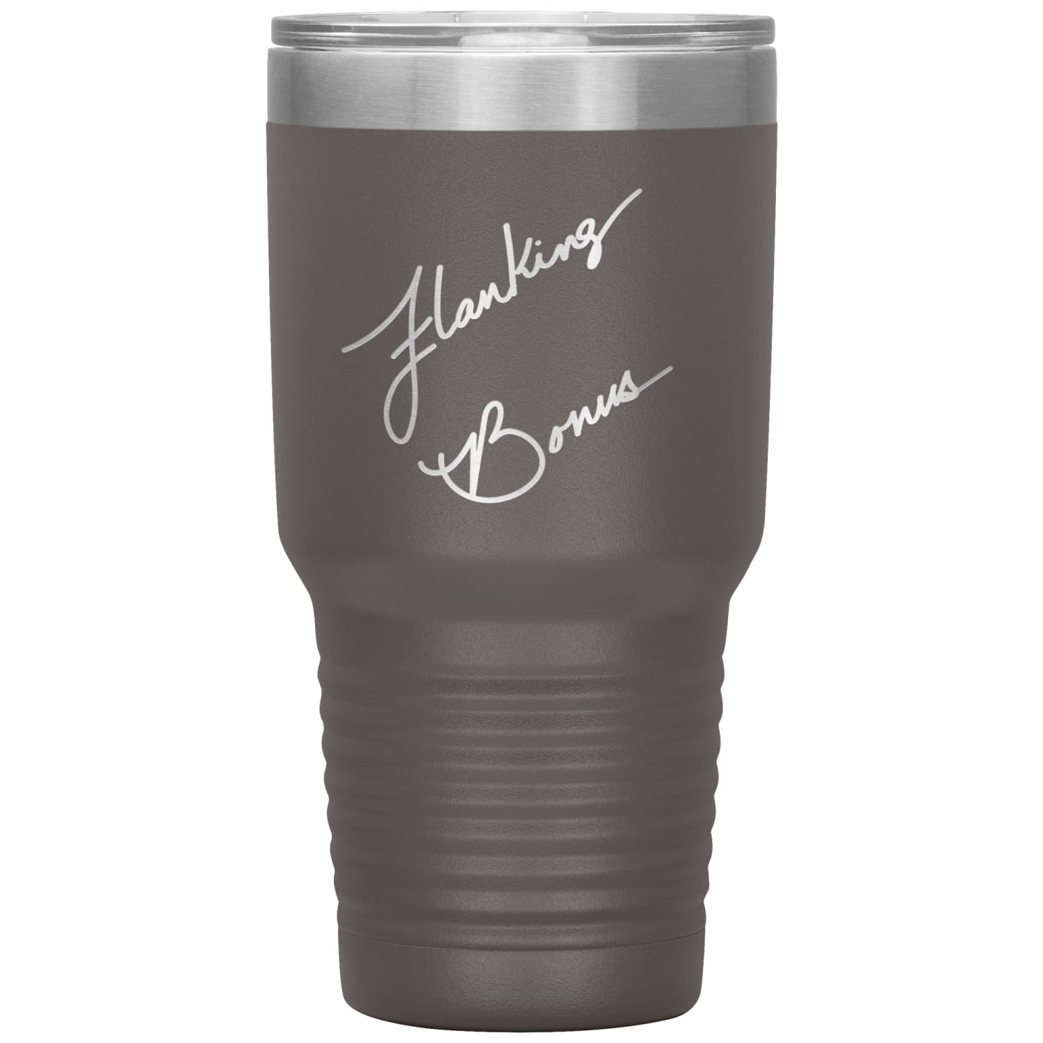 Flanking Bonus Logo 30oz Vacuum Tumbler - Pewter - Tumblers