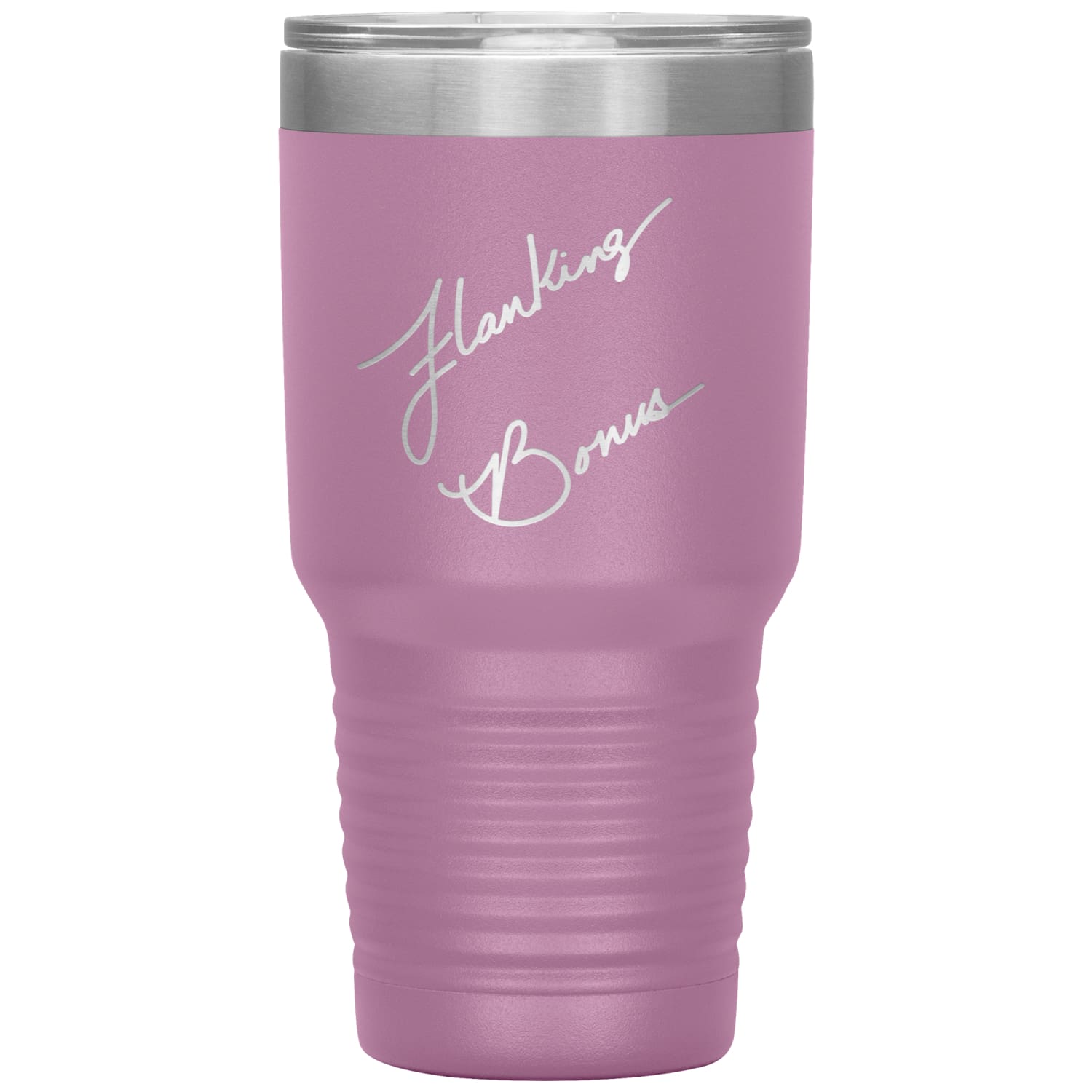 Flanking Bonus Logo 30oz Vacuum Tumbler - Light Purple - Tumblers