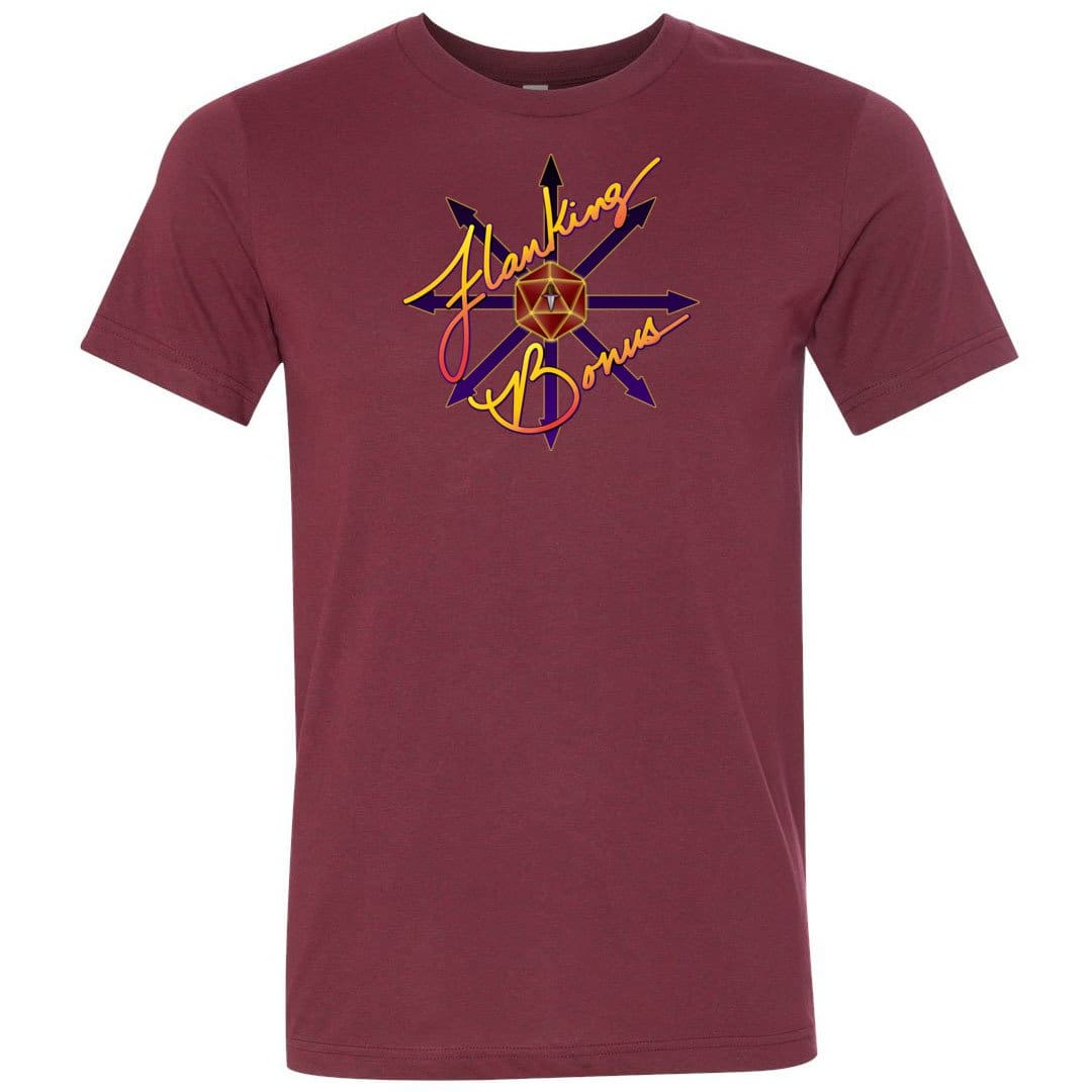 Flanking Bonus Logo Unisex Premium Tee - Heather Cardinal / XS
