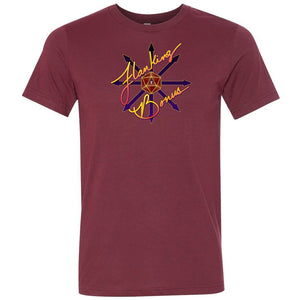 Flanking Bonus Logo Unisex Premium Tee - Heather Cardinal / XS