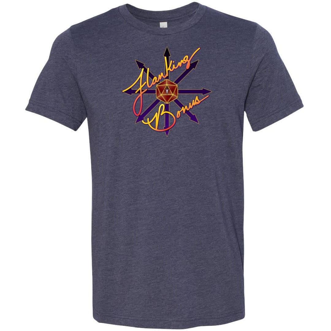 Flanking Bonus Logo Unisex Premium Tee - Heather Midnight Navy / XS