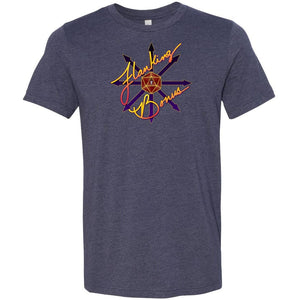 Flanking Bonus Logo Unisex Premium Tee - Heather Midnight Navy / XS