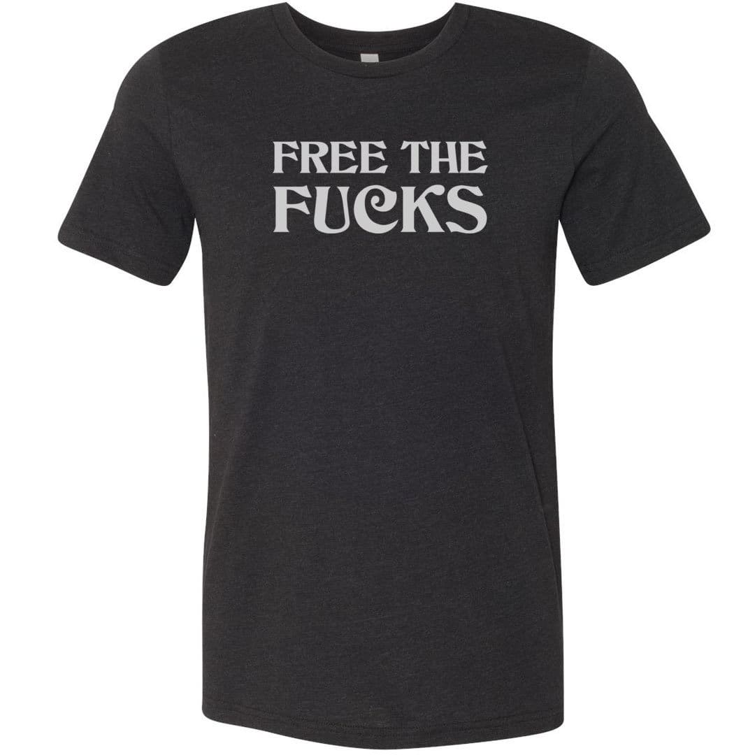 Free The Fucks Unisex Premium Tee - Black Heather / XS