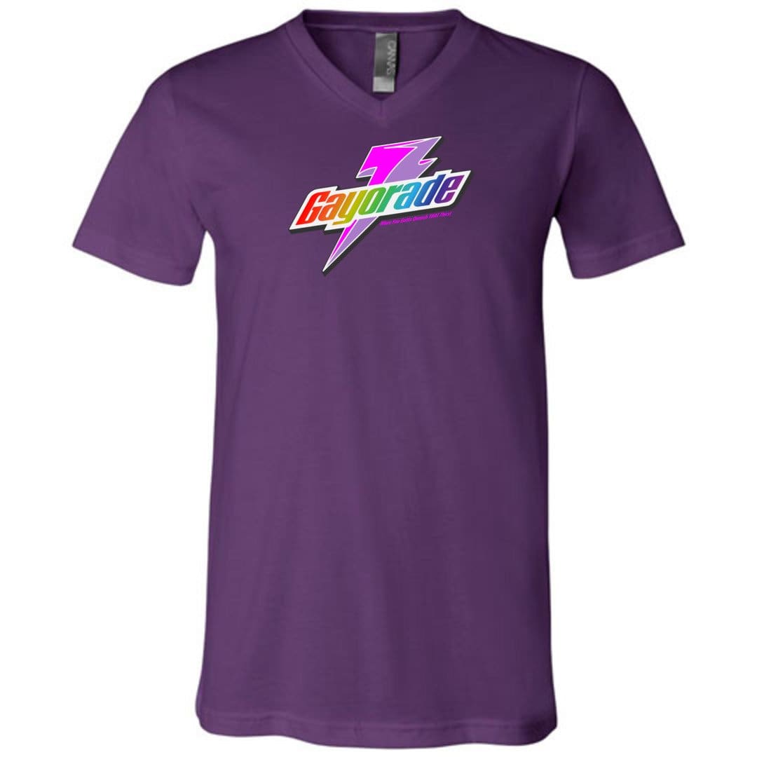 Gayorade Unisex Premium V-Neck Tee - Team Purple / S