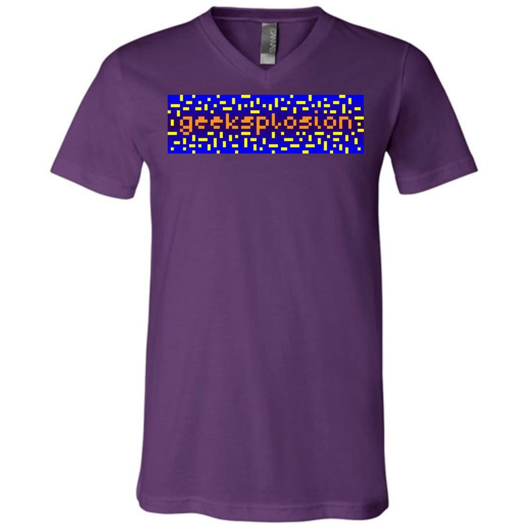 Geeksplosion Unisex Premium V-Neck Tee - Team Purple / S
