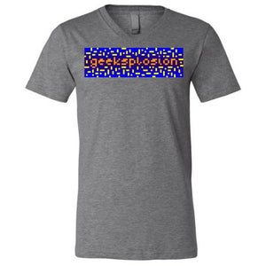 Geeksplosion Unisex Premium V-Neck Tee - Deep Heather / S