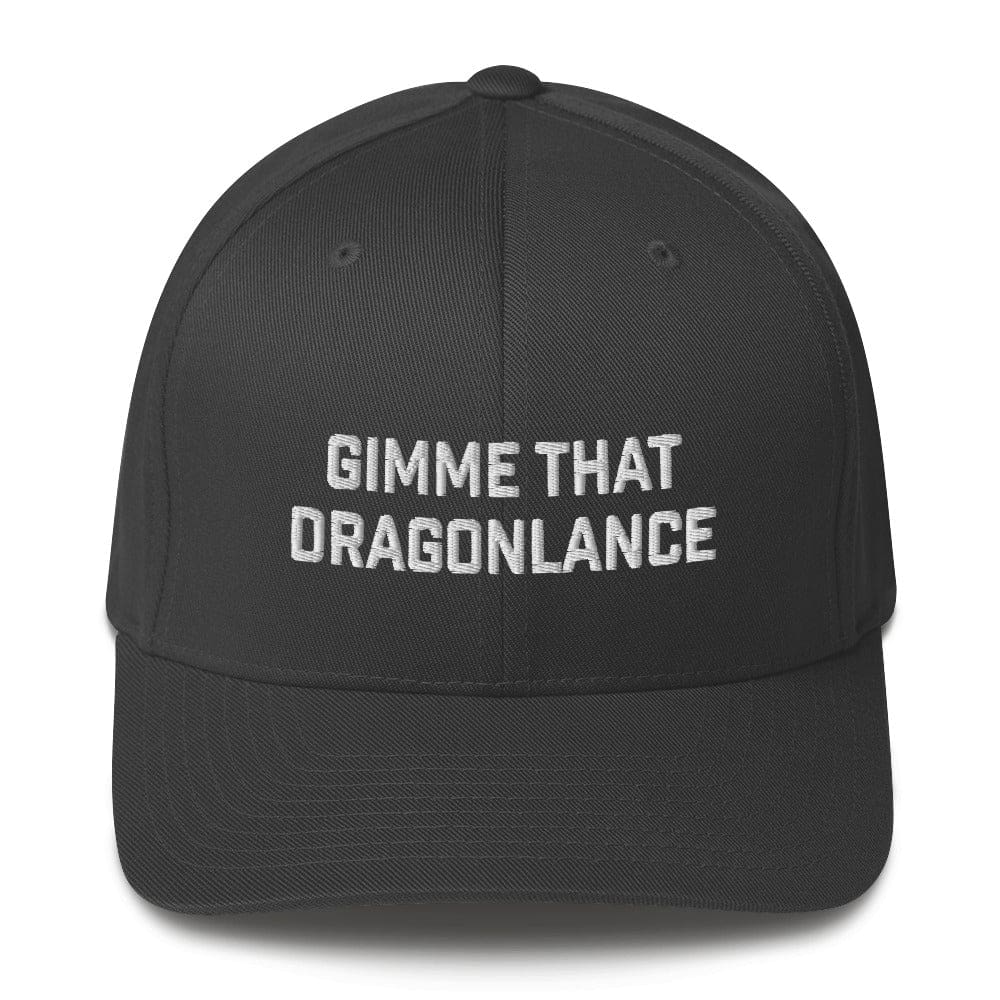 Gimme That Dragonlance Flexfit Structured Twill Cap - Dark Grey / S/M