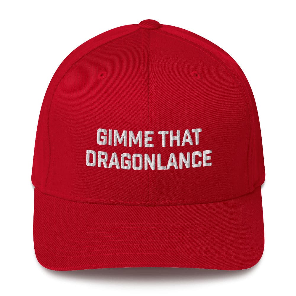 Gimme That Dragonlance Flexfit Structured Twill Cap - Red / S/M