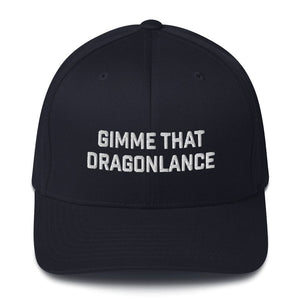 Gimme That Dragonlance Flexfit Structured Twill Cap - Dark Navy / S/M