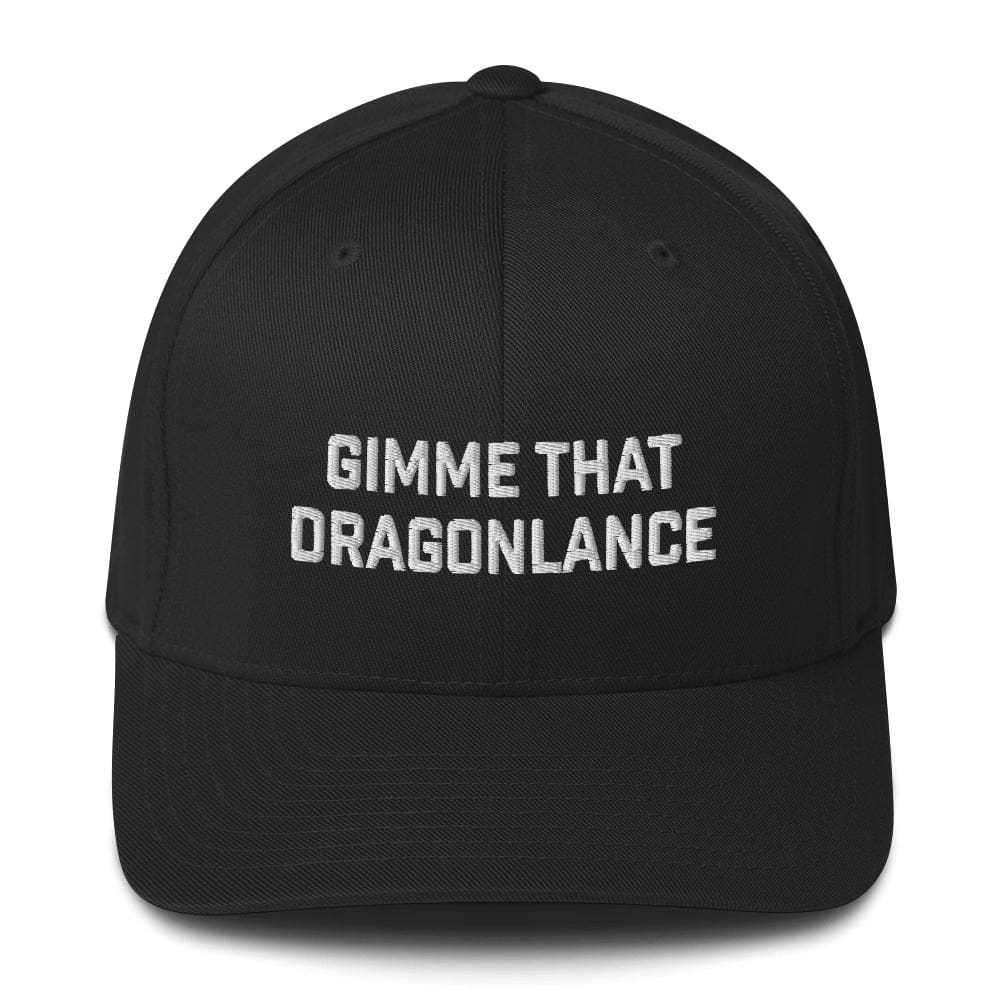 Gimme That Dragonlance Flexfit Structured Twill Cap - Black / S/M