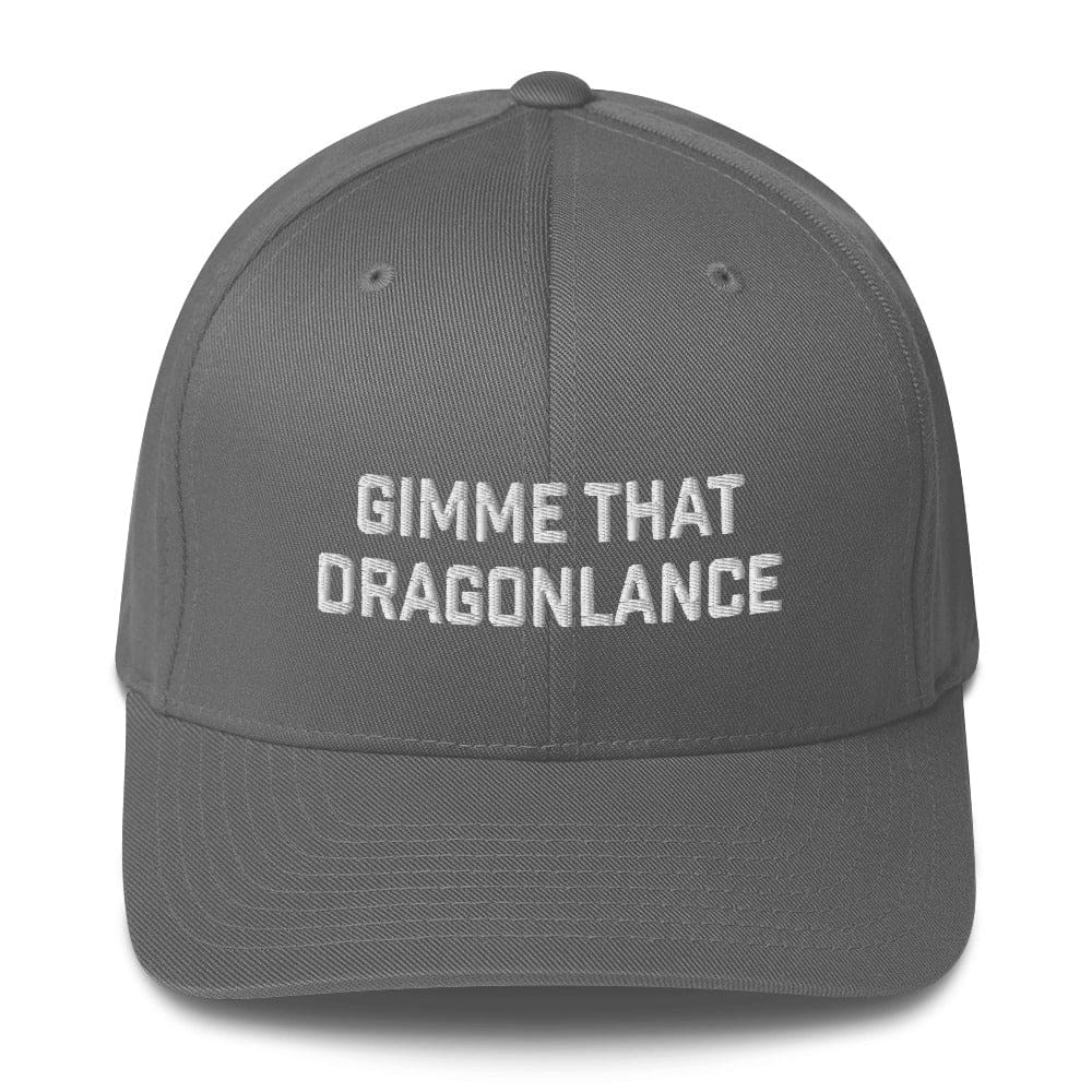 Gimme That Dragonlance Flexfit Structured Twill Cap - Grey / S/M