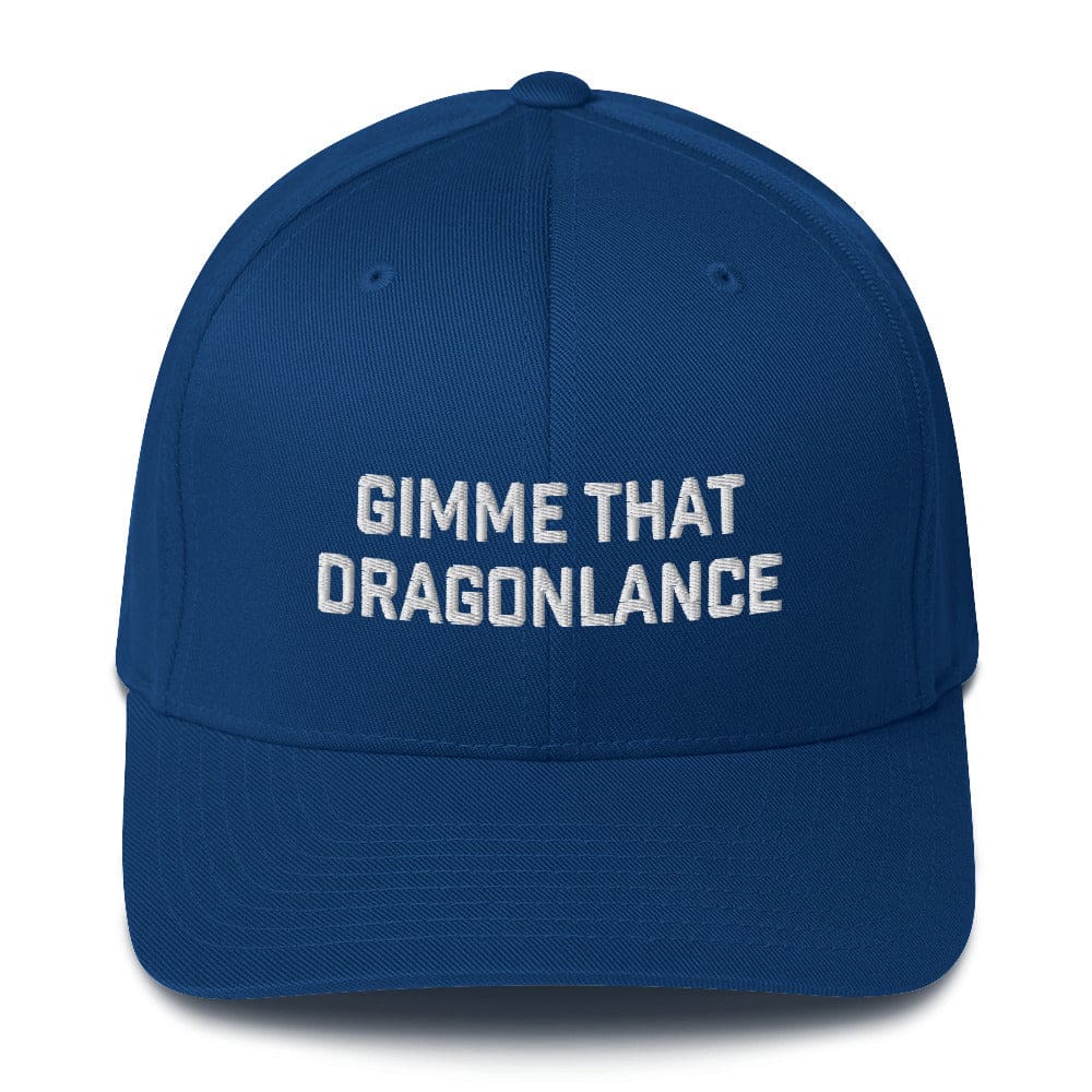 Gimme That Dragonlance Flexfit Structured Twill Cap - Royal Blue / S/M
