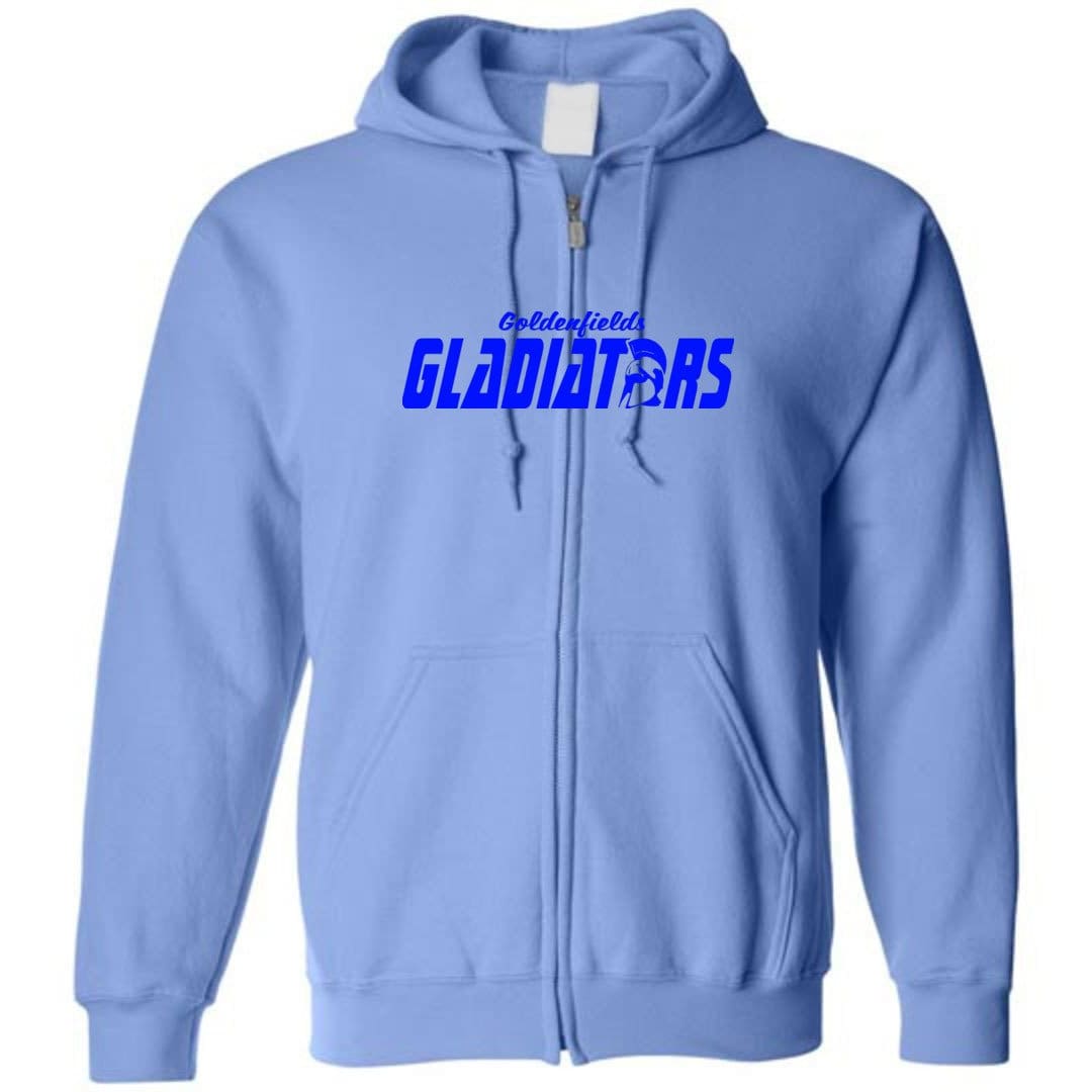 Goldenfields Gladiators Unisex Zip Hoodie - Carolina Blue / S