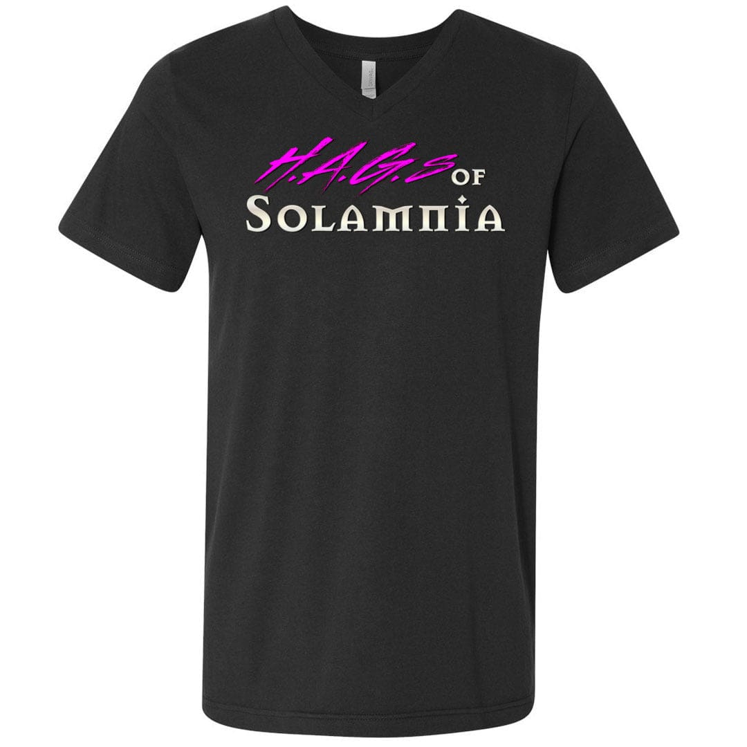HAGs of Solamnia Unisex Premium V-Neck Tee - Dark Grey / S