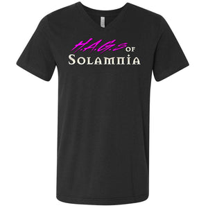 HAGs of Solamnia Unisex Premium V-Neck Tee - Dark Grey / S