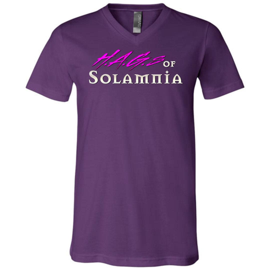 HAGs of Solamnia Unisex Premium V-Neck Tee - Team Purple / S
