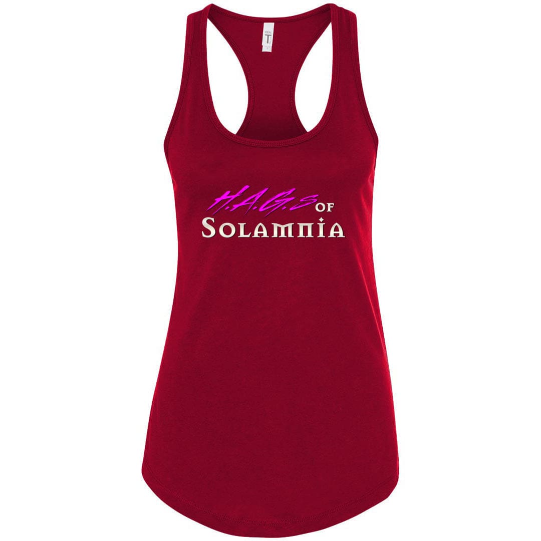 HAGs of Solamnia Womens Premium Racerback Tank - Scarlet / S