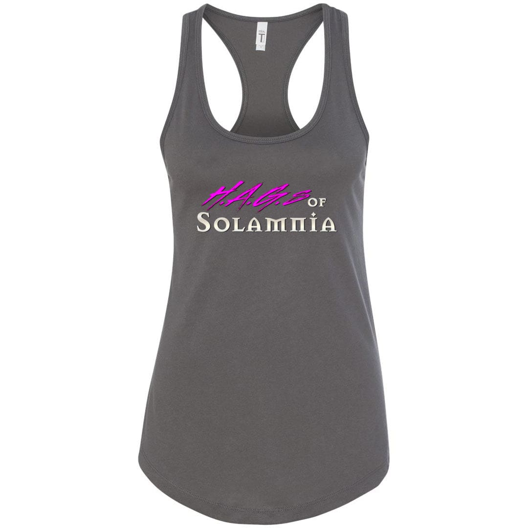 HAGs of Solamnia Womens Premium Racerback Tank - Dark Grey / S