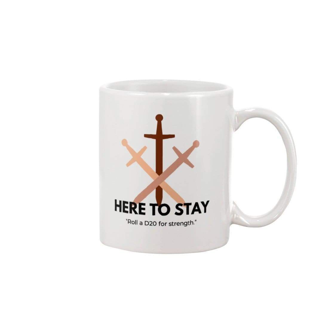 HTS Here To Stay Base Roll Light 11oz Coffee Mug - White / 11OZ - Mugs