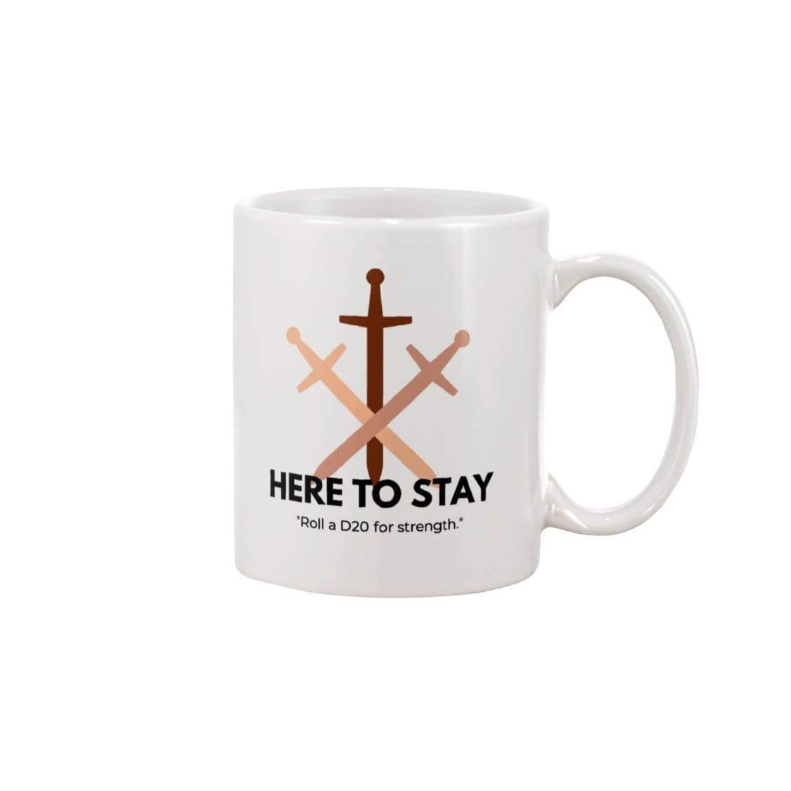 HTS Here To Stay Base Roll Light 15oz Coffee Mug - White / 15OZ - Mugs