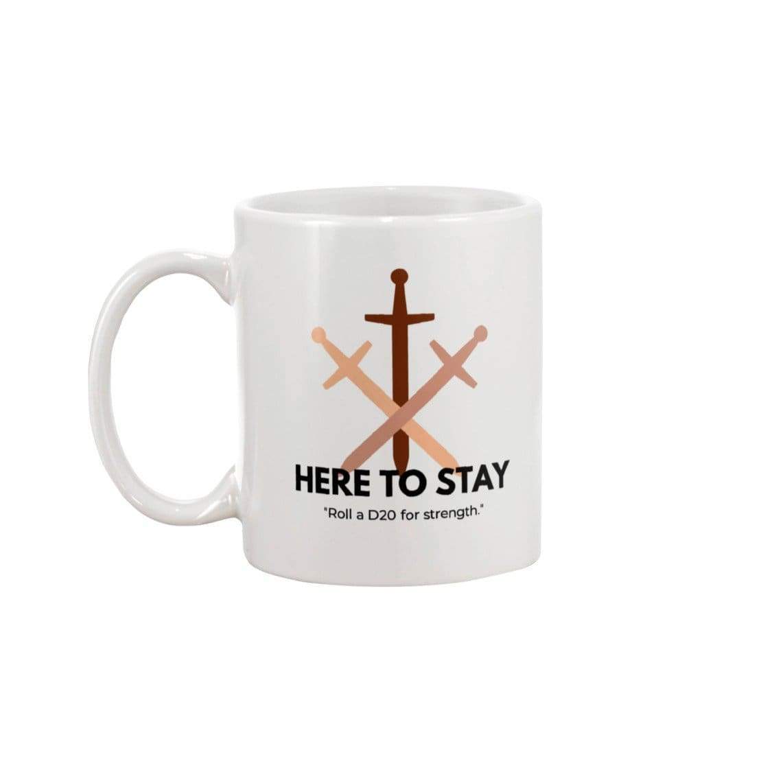 HTS Here To Stay Base Roll Light 15oz Coffee Mug - White / 15OZ - Mugs