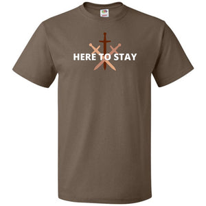 HTS Here To Stay Centered Dark Unisex Classic Tee - Chocolate / S