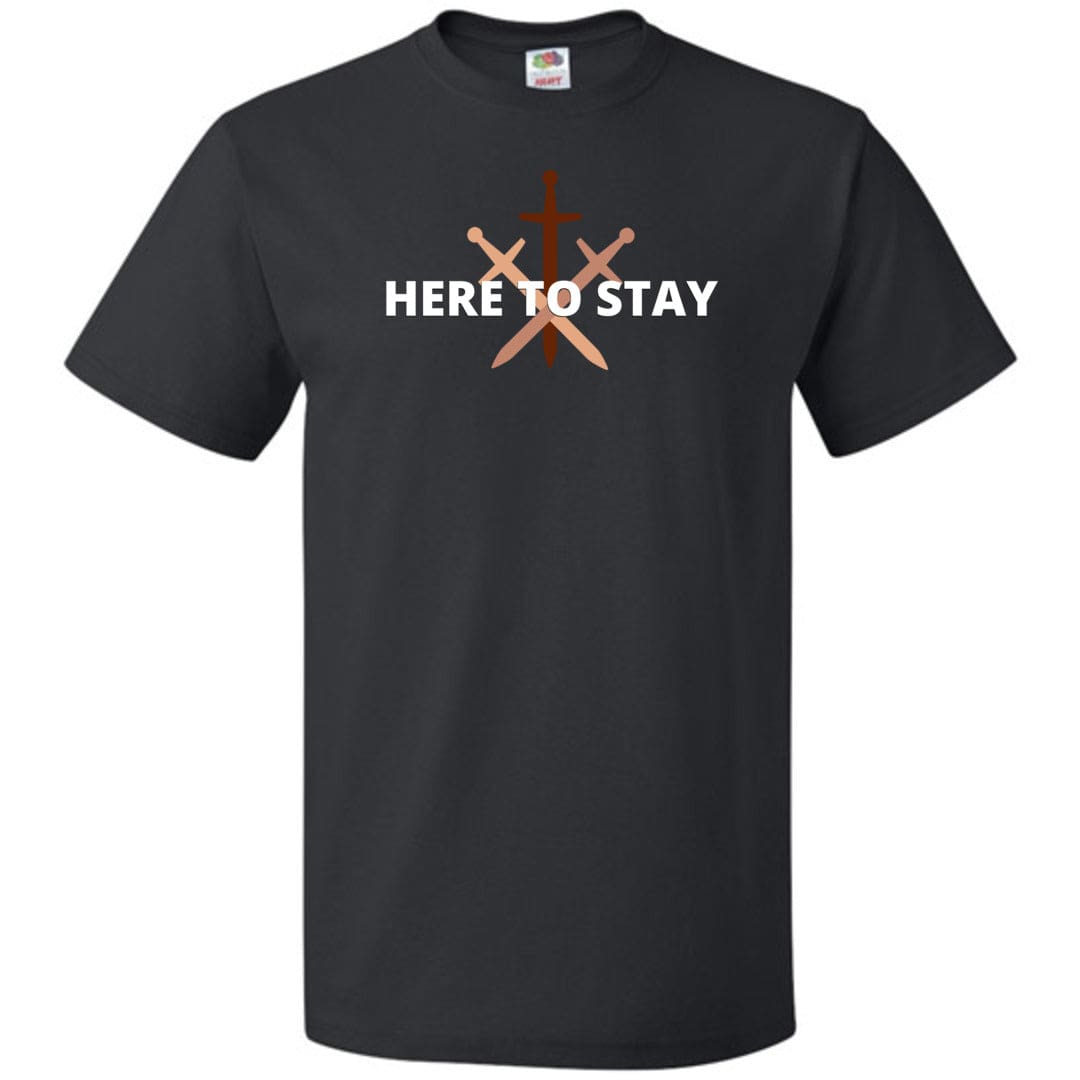 HTS Here To Stay Centered Dark Unisex Classic Tee - Black / S