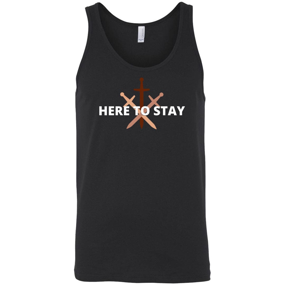 HTS Here To Stay Centered Dark Unisex Premium Tank - Black / S