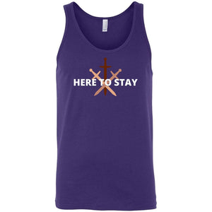 HTS Here To Stay Centered Dark Unisex Premium Tank - Team Purple / S